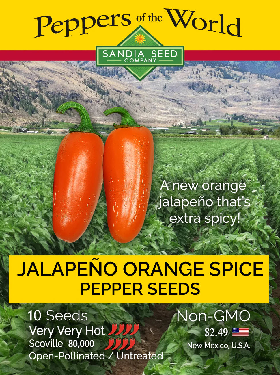 Jalapeno Orange Spice Pepper Seed