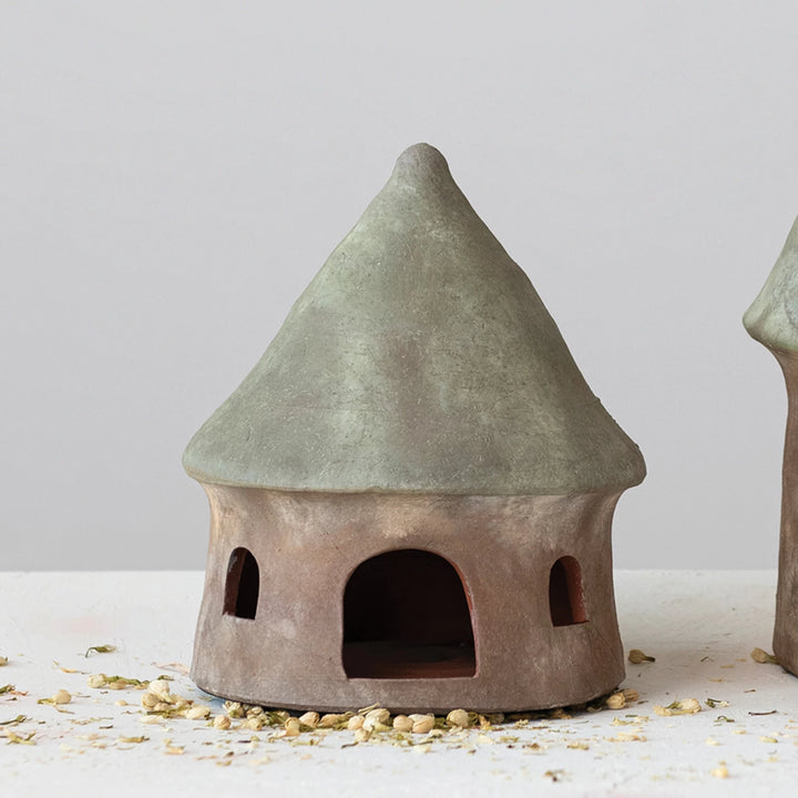 Terra-cotta Toad House Green & Natural