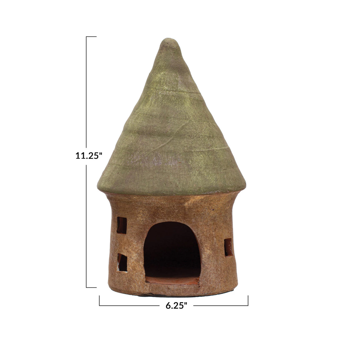 Terra-cotta Toad House Green & Natural