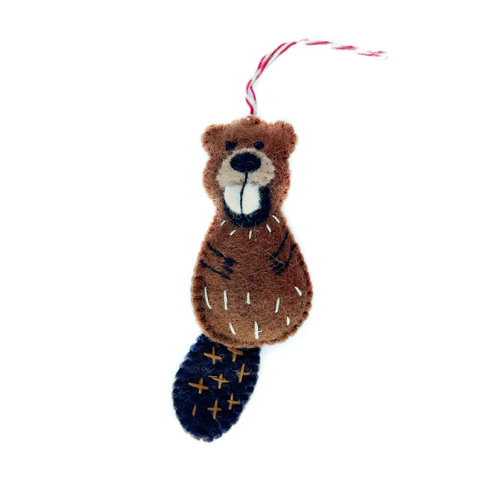 Beaver Ornament, Felt Wool