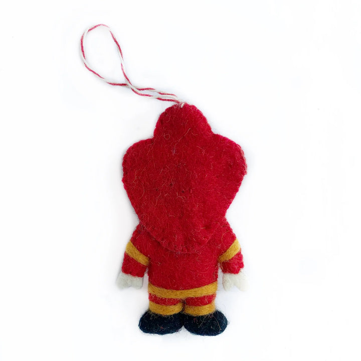 Fireman Ornament, Felt Wool