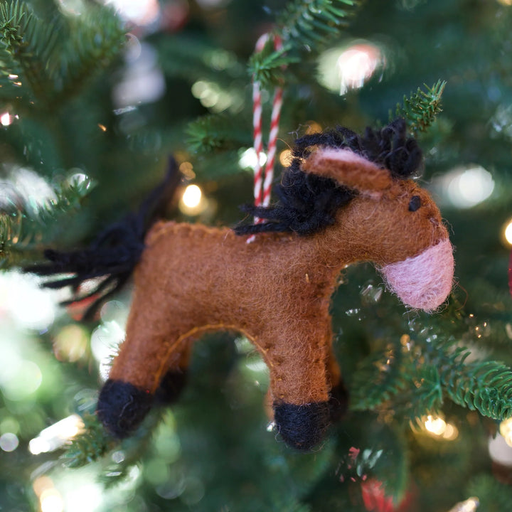 Horse Ornament, Felt Wool