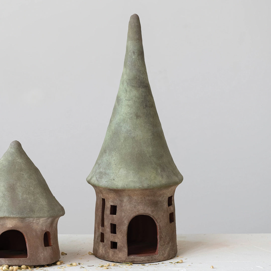 Terra-cotta Toad House Green & Natural