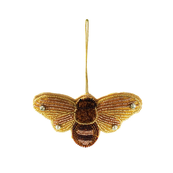 Glass Beed Bee Ornament Multicolor