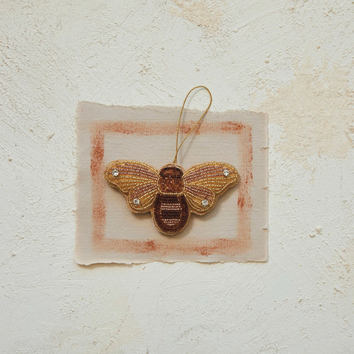 Glass Beed Bee Ornament Multicolor